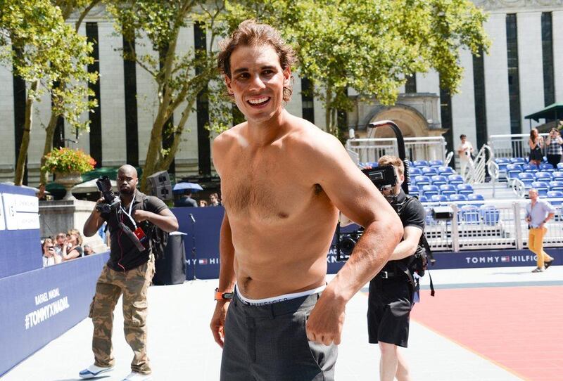 Rafael Nadal shown after Tuesday's promotional tennis event for Tommy Hilfiger in New York City. Evan Agostini / Invision / AP
