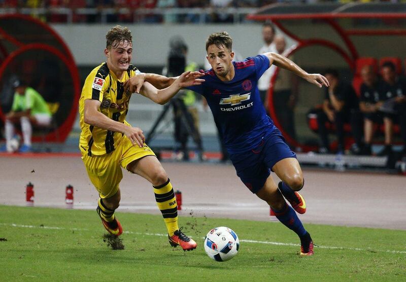 Then Manchester United player Adnan Januzaj, right, has moved to Spain. Thomas Peter / Reuters