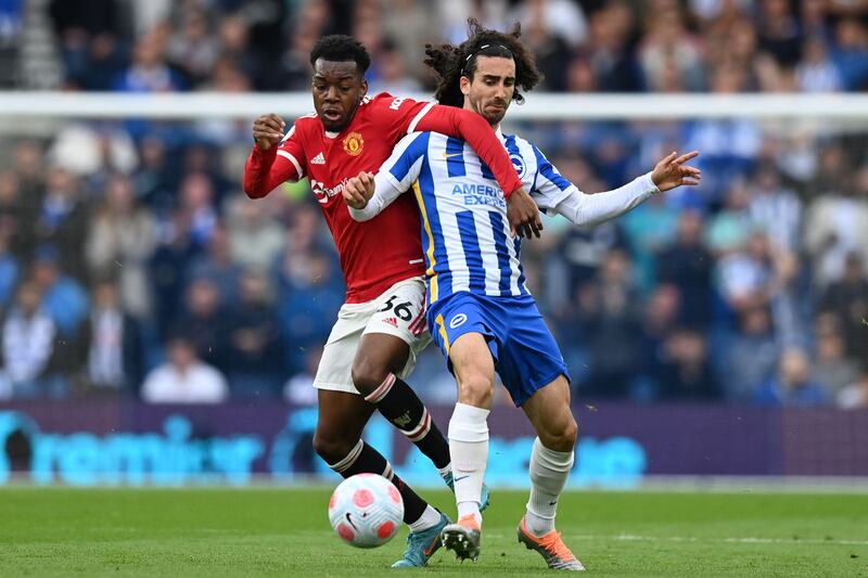 Anthony Elanga – 3. Barely had the ball, barely involved in the game, smashed in a poor tackle. Taken off at half time. AFP