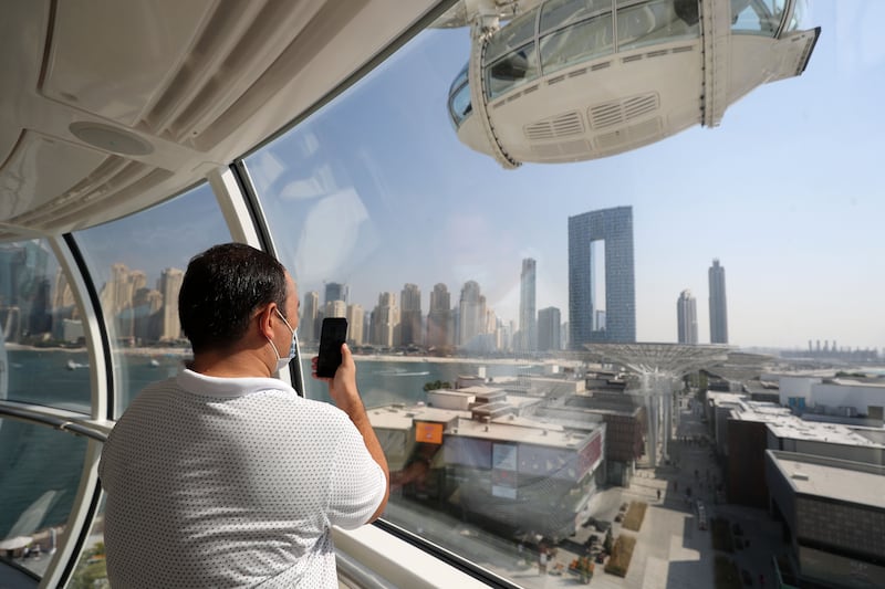A view from the cabin of Ain Dubai
