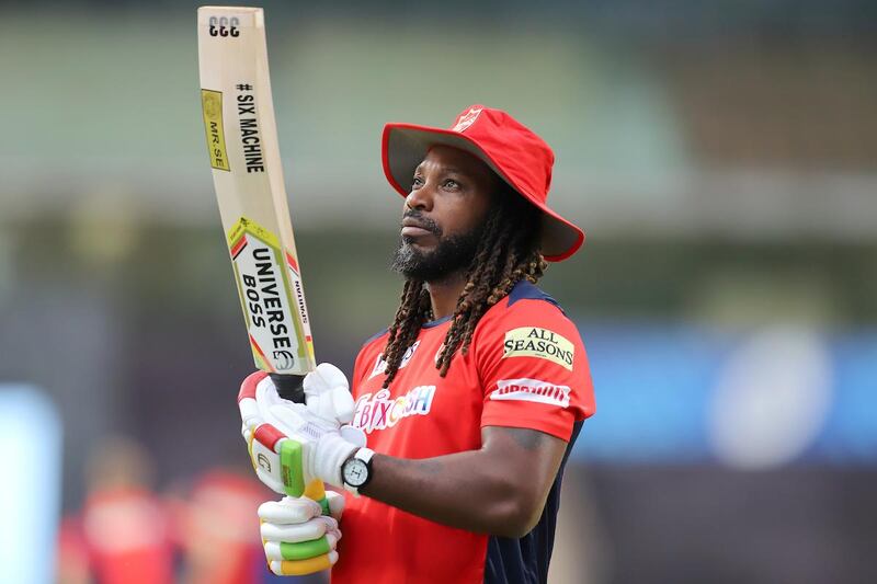 Chris Gayle of Punjab Kings during the practise session before the start of match 4 of the Vivo Indian Premier League 2021 between Rajasthan Royals and the Punjab Kings held at the Wankhede Stadium Mumbai on the 12th April 2021.

Photo by Deepak Malik/ Sportzpics for IPL