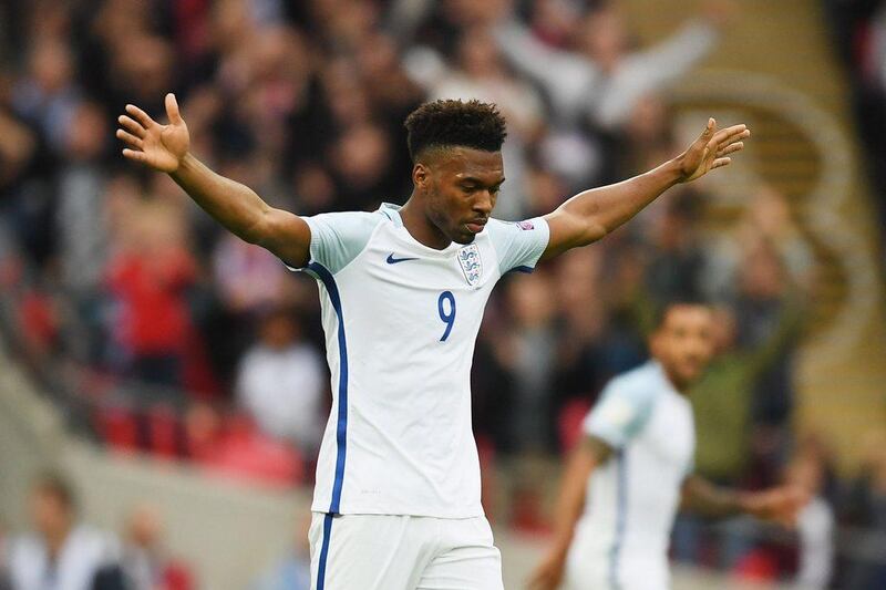 Daniel Sturridge of England celebrates after scoring. Laurence Griffiths / Getty Images
