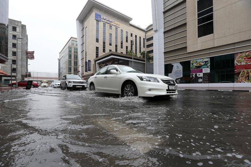 Al Barsha area suffers from the heavy rain. Pawan Singh / The National