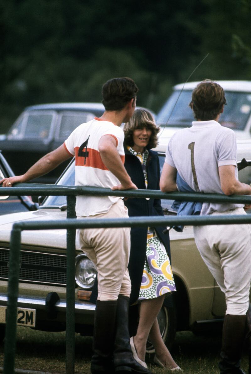 Prince Charles chats to Camilla Parker-Bowles at a polo match in 1972