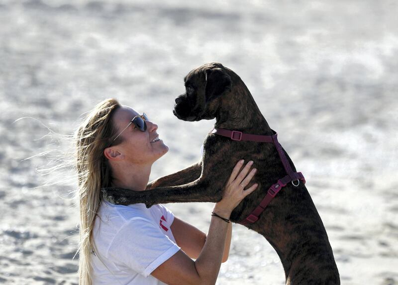 Dubai, United Arab Emirates - Reporter: Hayley Skirka. Features. DubaiÕs dog-friendly Flopser Beach near Al Jazira Bungalows in Ghantoot officially launches. Friday, October 16th, 2020. Dubai. Chris Whiteoak / The National