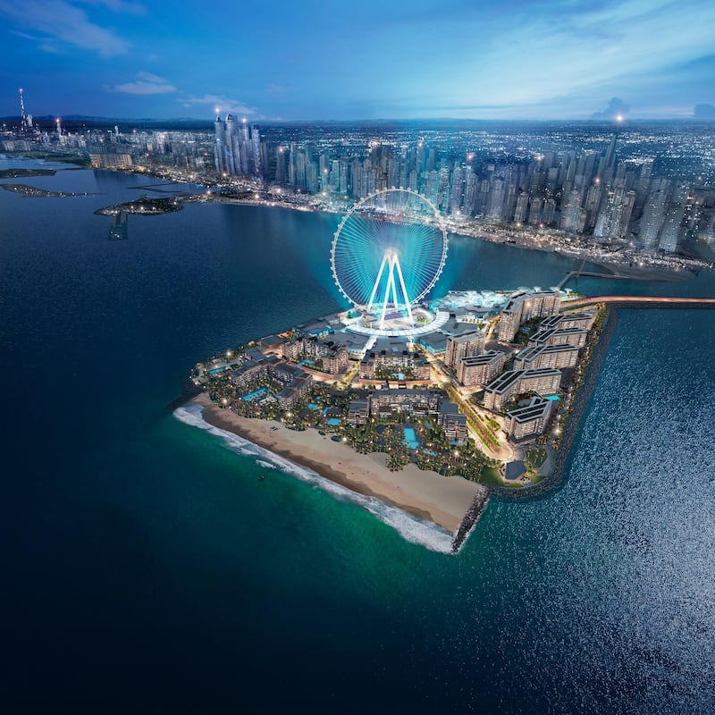Ain Dubai forms the centerpiece of Bluewaters Island.