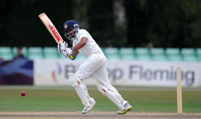 WORCESTER, ENGLAND - JULY 17: Prithvi Shaw of India A bats during Day Two of the Tour Match match between England Lions and India A at New Road on July 17, 2018 in Worcester, England. (Photo by Harry Trump/Getty Images)