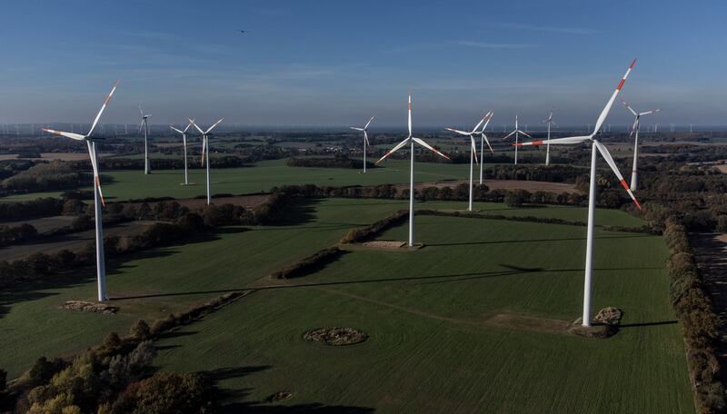 A huge expansion of Germany's wind farms is part of the new coalition's climate agenda. AP