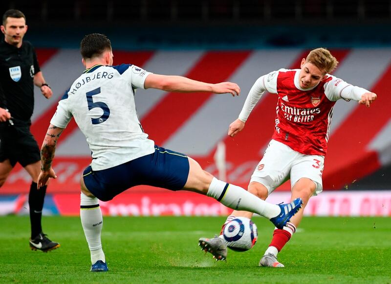 Pierre-Emile Hojbjerg – 5. His frustration at the way Spurs were being overrun manifested itself in a number of fouls. His use of possession was poor, especially when Spurs needed precision while chasing the game. EPA