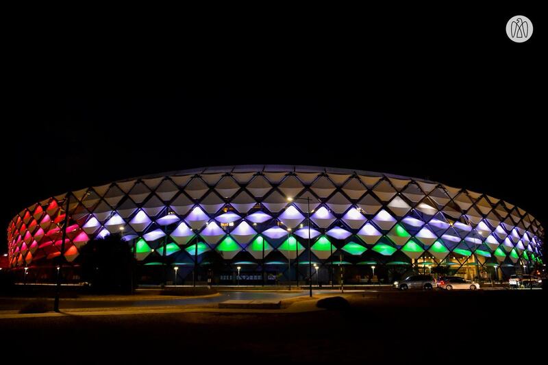 Abu Dhabi lights up its iconic landmarks with the colours of the Jordanian flag in celebration of the 75th anniversary of the Hashemite Kingdom of Jordan’s Independence. Abu Dhabi media office 