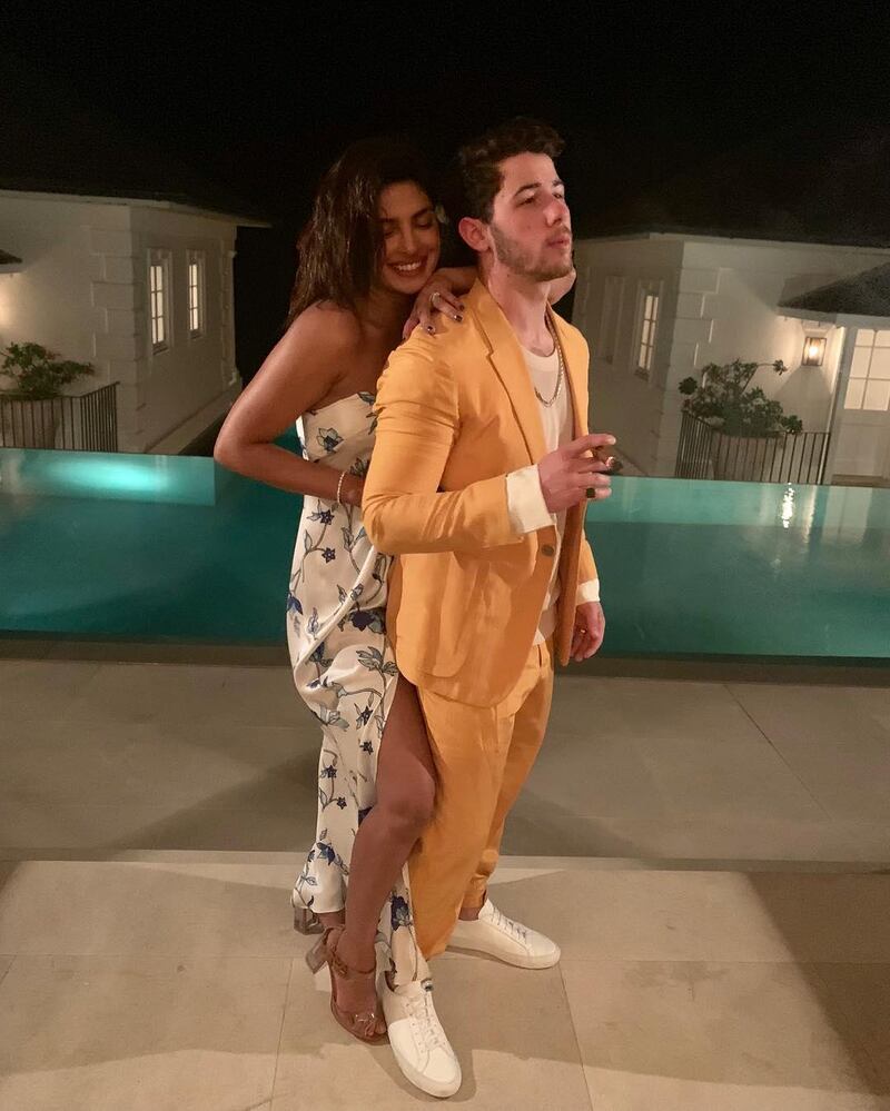 Nick Jonas and Priyanka Chopra are honeymooning in the Caribbean. Nick Jonas / Instagram 