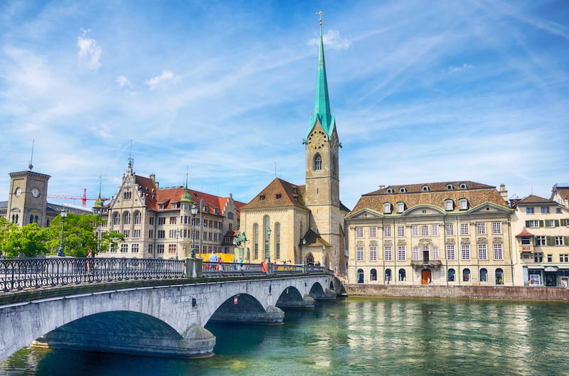 Zurich, the largest city in Switzerland, is the third-most expensive city in the world for expatriate workers. Getty 