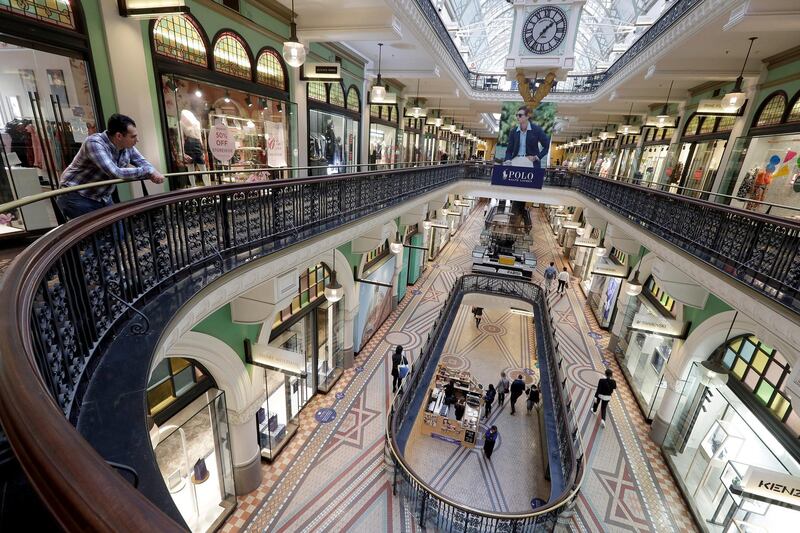 A shopping center is sparsely attended in Sydney. Australia. AP Photo