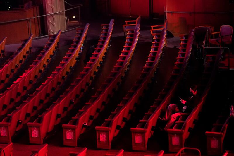 Empty audience seats at the Billboard Music Awards. AP