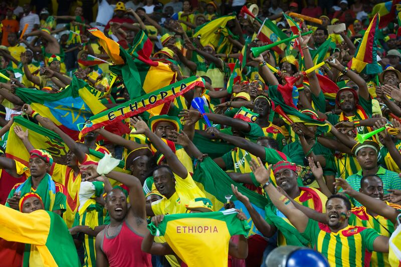 Ethiopia fans enjoy the atmosphere during the game.