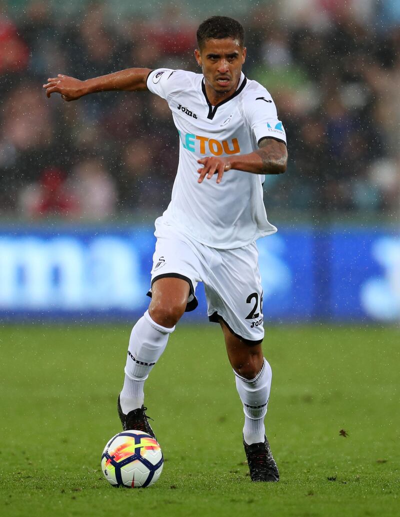 Kyle Naughton of Swansea City can operate in both full-back positions. Catherine Ivill/Getty Images