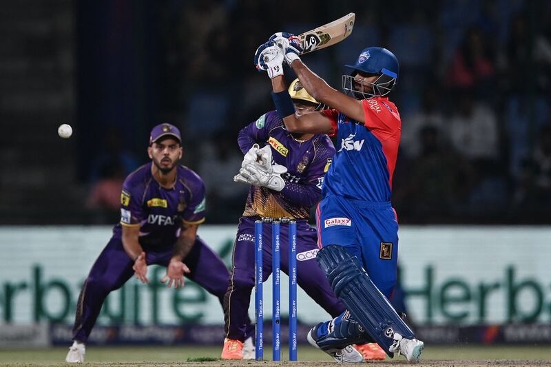 Axar Patel remained unbeaten to guide Delhi Capitals to victory over Kolkata Knight Riders. AFP