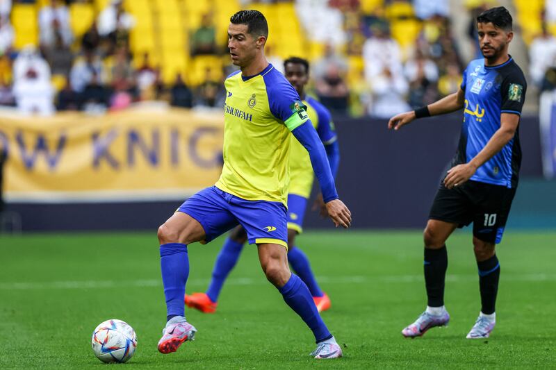 Ronaldo on the attack. AFP