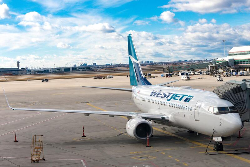 PEARSON INTERNATIONAL AIRPORT, TORONTO, ONTARIO, CANADA - 2016/02/01: Westjet Boeing 737-800 at Pearson International Airport ready to be boarded by passengers. (Photo by Roberto Machado Noa/LightRocket via Getty Images)