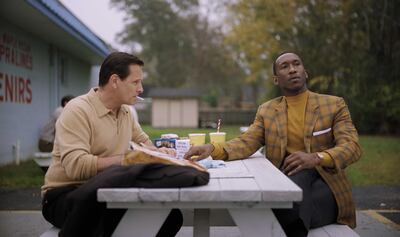 Viggo Mortensen as Tony Vallelonga and Mahershala Ali as Dr. Donald Shirley in "Green Book," directed by Peter Farrelly. Photo Credit: Universal Pictures