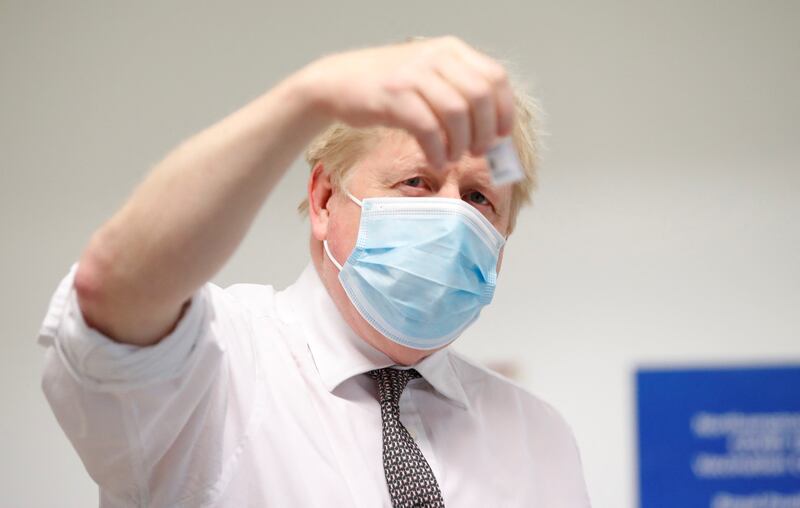 On Thursday Boris Johnson visited a vaccine centre in Northampton. Mr Johnson said this week that ministers hoped to 'ride out' the latest wave without the need for further restrictions in England. Getty Images