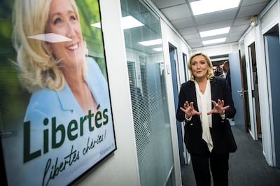 Marine Le Pen, far-right Rassemblement National party (RN) leader and candidate for the 2022 French presidential election, in Paris, France, 15 November. EPA
