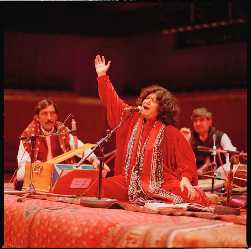 Parveen performs at Royal Festival Hall, London, in 2001. Photo: Getty Images
