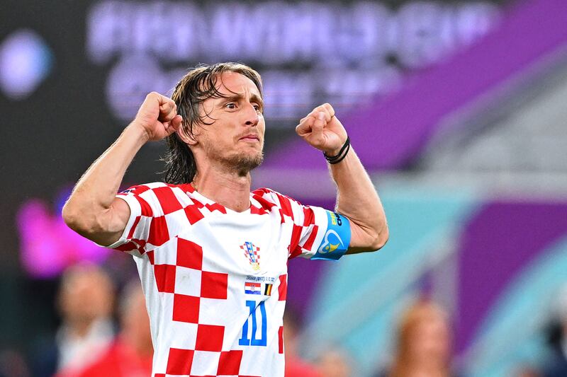 Croatia's veteran midfielder Luka Modric after the 2022 World Cup match against Belgium. AFP