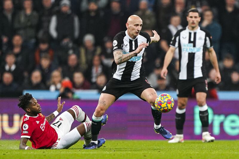 Jonjo Shelvey - 7: Almost caught in possession a couple of times in opening quarter of an hour but then stung hands of De Gea with rasping strike after surging run. Still piling forward looking for winner until very end. PA