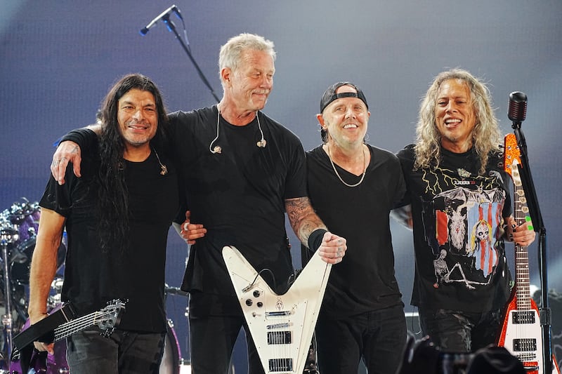 American rockers Metallica, whose hit Enter Sandman was this writer's top song on Spotify. Getty Images