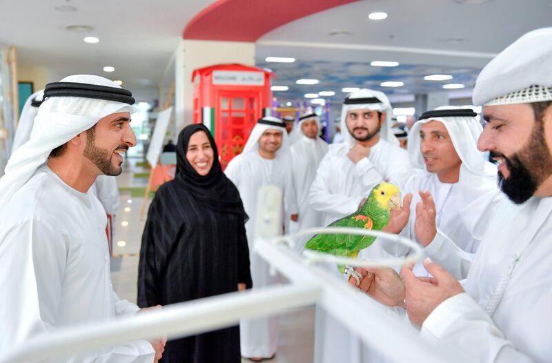 Sheikh Hamdan bin Mohammed bin Rashid, Crown Prince of Dubai and Chairman of Dubai Executive Council, and Sheikh Maktoum bin Mohammed, Deputy Ruler of Dubai, visit the Knowledge and Human Development Authority, on Tuesday. Wam