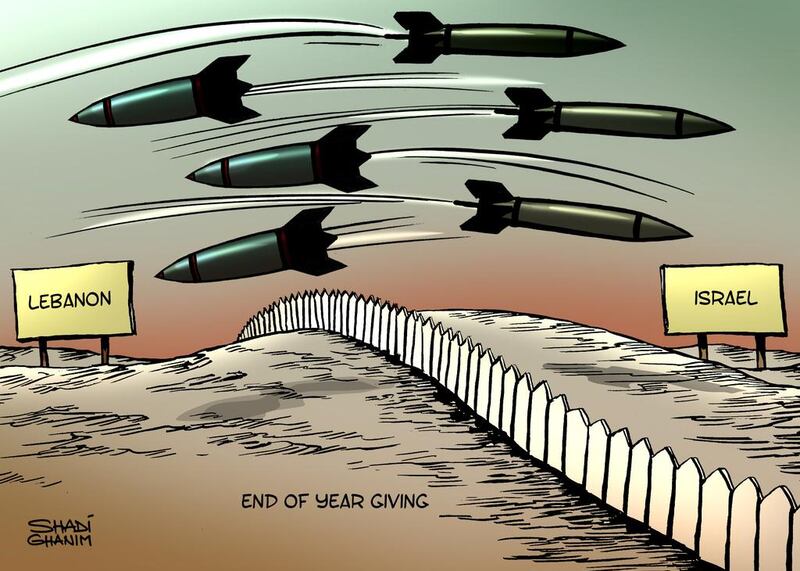 Editorial cartoon by Shadi Ghanim for 31/12/13