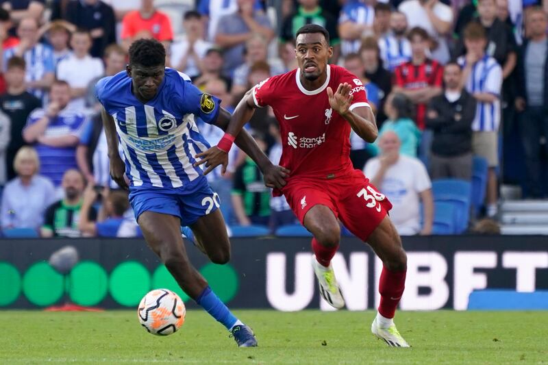 Brighton’s next Yves Bissouma or Moises Caicedo? The 19-year-old Cameroonian produced an all-action display and ran himself into the ground. Reminiscent of his defensive midfield predecessors.  AP