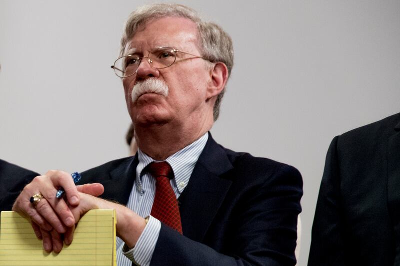 The Justice Department said in 2019 that an Iranian operative was charged in a plot to murder Mr Bolton while he was national security adviser. AP