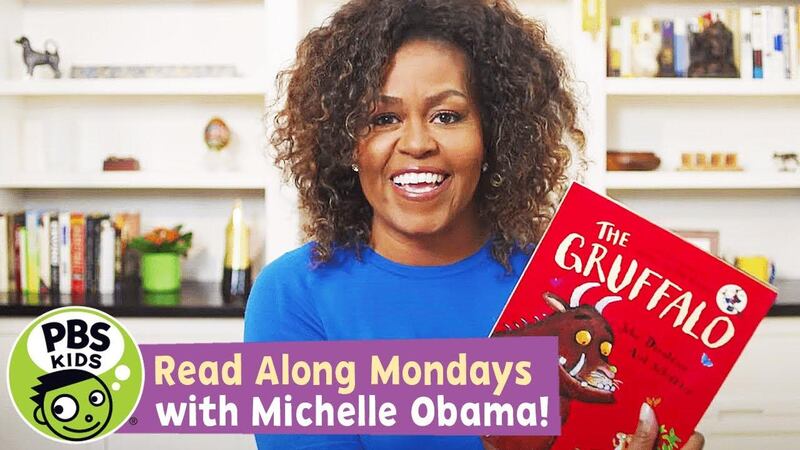 Former US first lady Michelle Obama reads to children in a new video series on PBS Kids. Via PBS Kids / YouTube