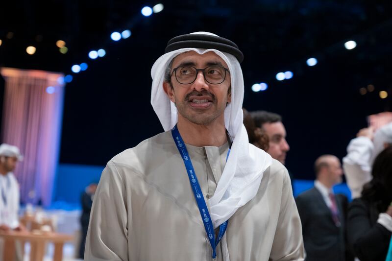Sheikh Abdullah bin Zayed, UAE Minister of Foreign Affairs. Abdulla Al Neyadi / UAE Presidential Court
