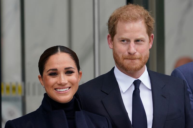 Meghan Markle and Prince Harry in New York on September 23, 2021. AP