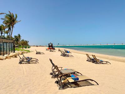 Sunbeds at JA The Resort are spaced two metres apart for guests' safety