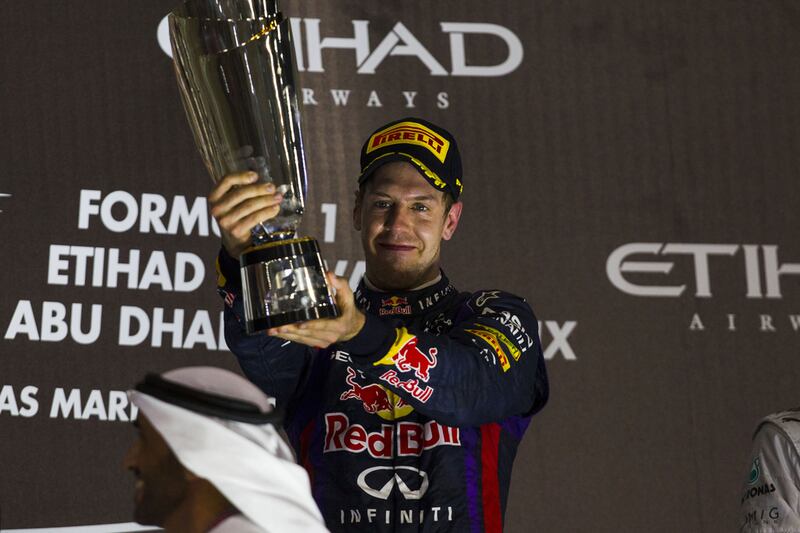 2013: 1) Sebastian Vettel (Red Bull)
2) Mark Webber (Red Bull)
3) Nico Rosberg (Mercedes).