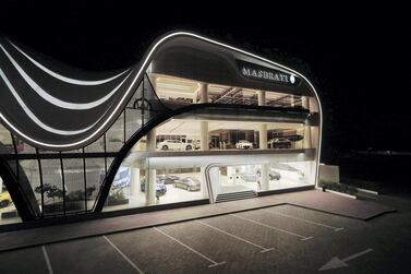 The new showroom's wavy exterior. All photos courtesy Al Tayer Motors