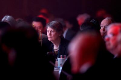 AUCKLAND, NEW ZEALAND - JULY 20: Former New Zealand Prime Minister Helen Clark looks on at the Chinese Business Summit on July 20, 2020 in Auckland, New Zealand. Discussions at the China Business Summit in Auckland have focused on how the COVID-19 pandemic has changed trade and how both countries can move into new territory as it progresses. (Photo by Hannah Peters/Getty Images)