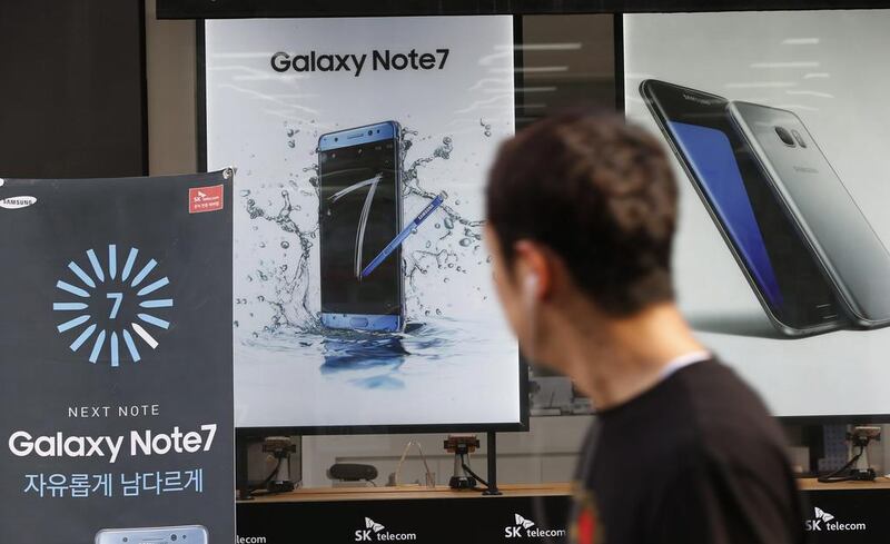 Samsung has struggled to deal with a 2.5 million device recall of its flagship Galaxy Note 7 and has decided to issue a software update to prevent explosions of the device. Jeon Heon-kyun / EPA