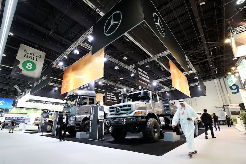 The Zetros 3351 A 6x6 on display at the Mercedes stand