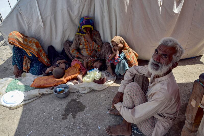 Millions of people were displaced by the floods in Pakistan. AFP