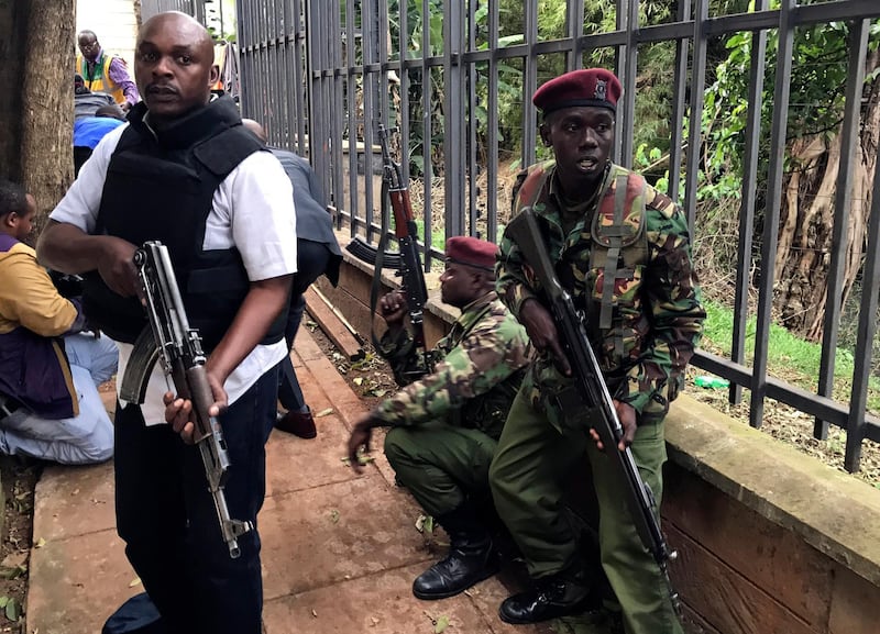 Security forces stand guard. Ben Curtis / AP Photo