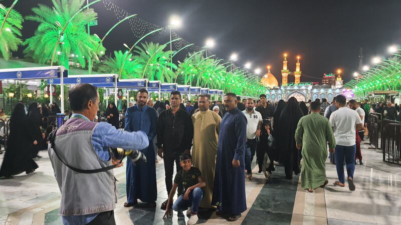 At night, Karbala is illuminated by colourful lights and decorations. All photos: Sinan Mahmoud / The National