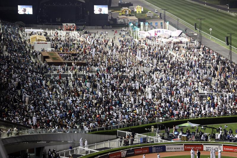 The huge crowds at Meydan. Reuters