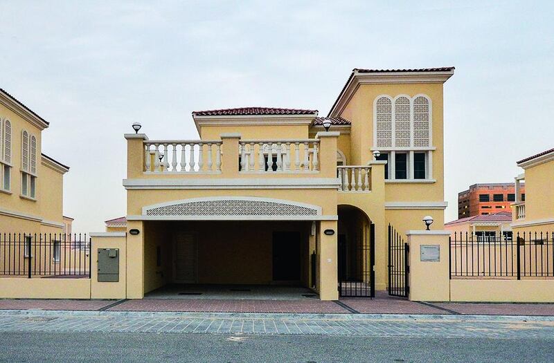 A two-bedroom town house in Jumeirah Village Circle. Courtesy Better Homes
