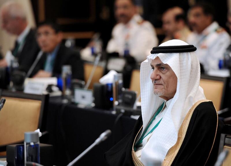 Saudi Arabia's former intelligence chief Prince Turki attends the 9th International Institute for Strategic Studies (IISS) Regional Security Summit in Manama on December 8, 2013. AFP Photo