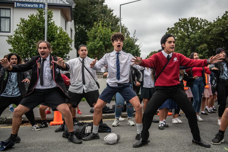 CHRISTCHURCH, NEW ZEALAND - MARCH 18: Youngsters perform a Haka during a students vigil near Al Noor mosque on March 18, 2019 in Christchurch, New Zealand. 50 people were killed, and dozens are still injured in hospital after a gunman opened fire on two Christchurch mosques on Friday, 15 March. The accused attacker, 28-year-old Australian, Brenton Tarrant, has been charged with murder and remanded in custody until April 5. The attack is the worst mass shooting in New Zealand's history. (Photo by Carl Court/Getty Images)